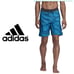 Adidas Mens Blue Logo Print Pockets Classics Swim Trunks Swimwear Sz 36 NEW