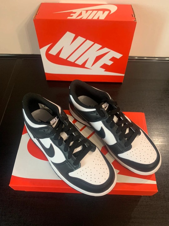 Nike Dunk Low Black White Black fashionable men's shoes Size 8