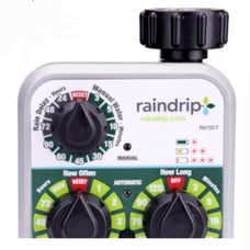 Raindrip Analog Irrigation Timer with Rain Delay, 1 Zone, Gray, DRIP SYSTEM