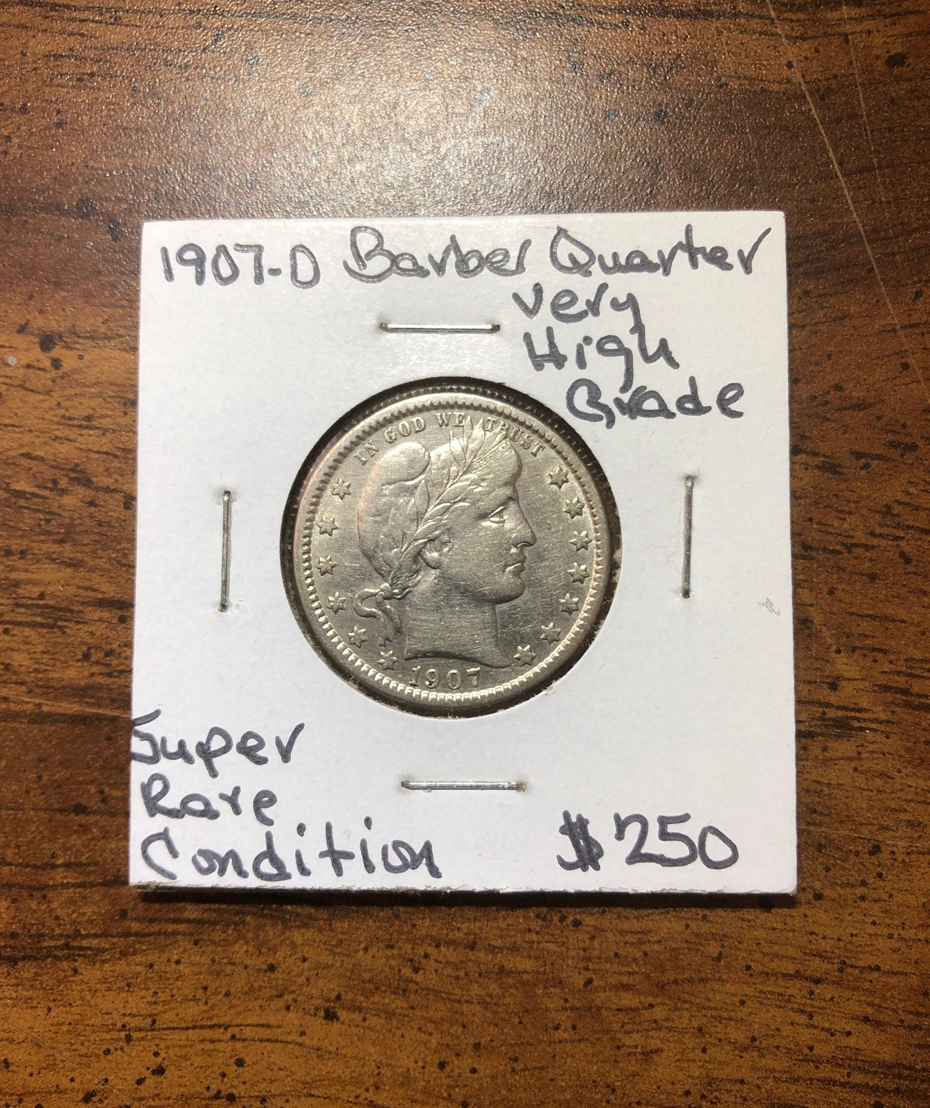 1907-D Barber Quarter Superb