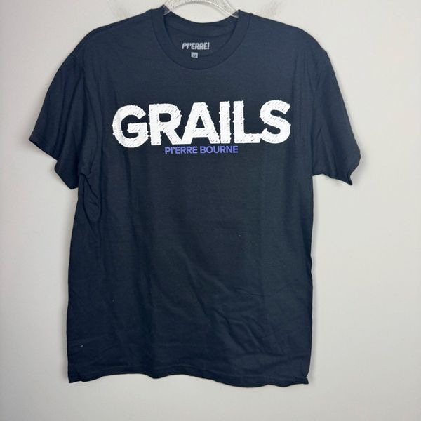 PIERRE BOURNE | NEW Grails Tour Merch Black Short Sleeve T-Shirt Unisex Size L