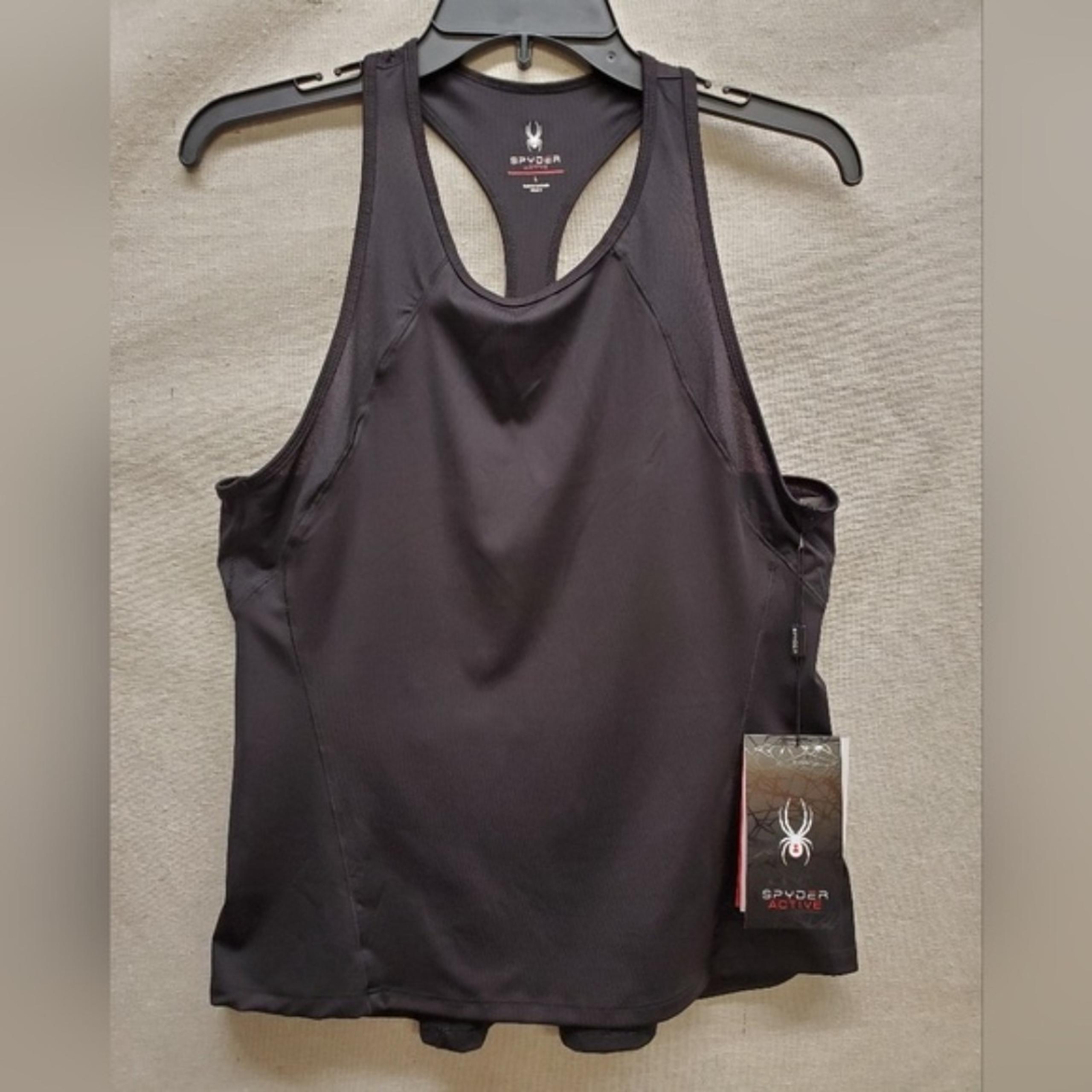 SPYDER Active Ladies Black Tank Top in Size L