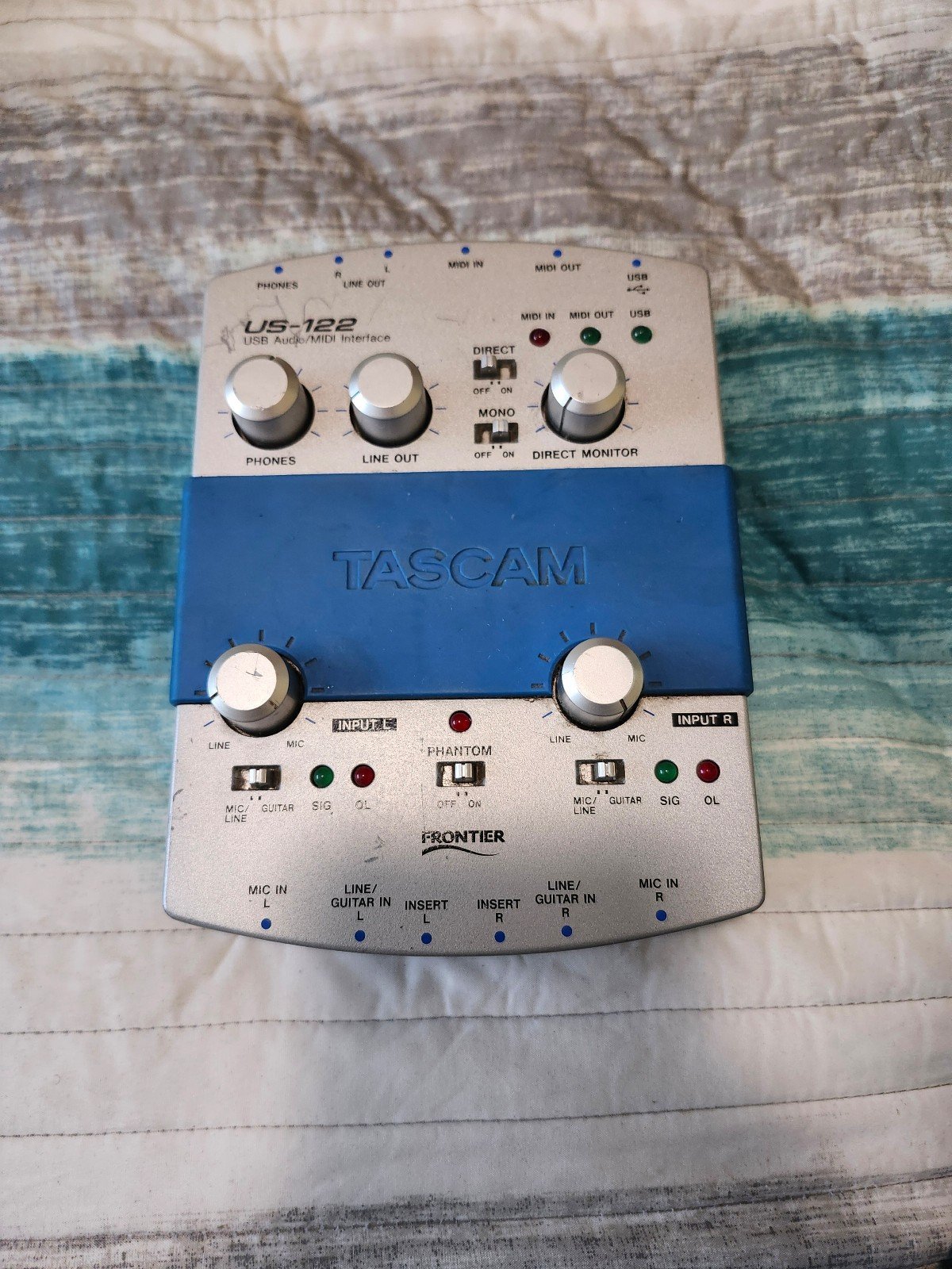 Tascam US-122 USB Audio MIDI Interface DJ Mixer UNIT ONLY