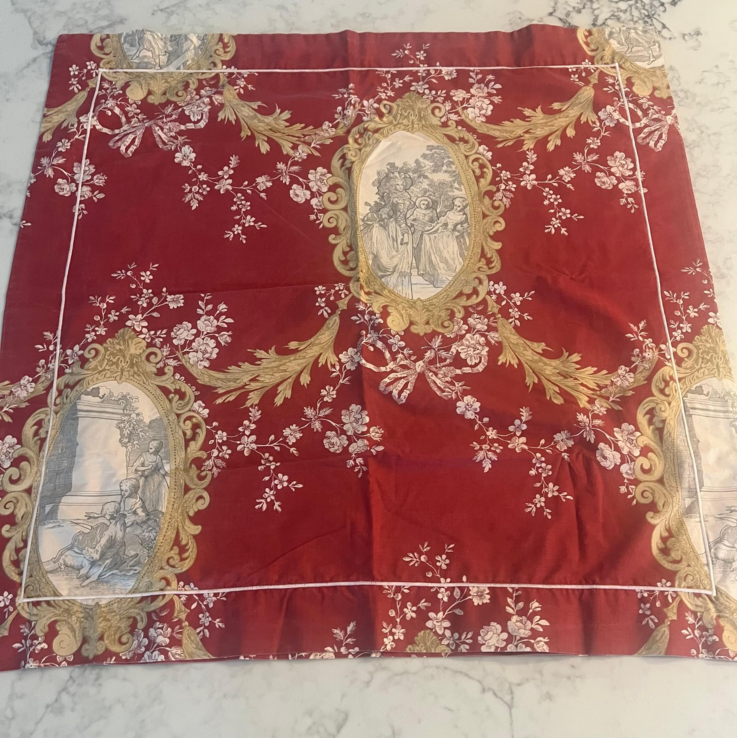 Yves Delorme Toscane 2 Square Parisian Multicolored French Boudoir Pillowcases 2