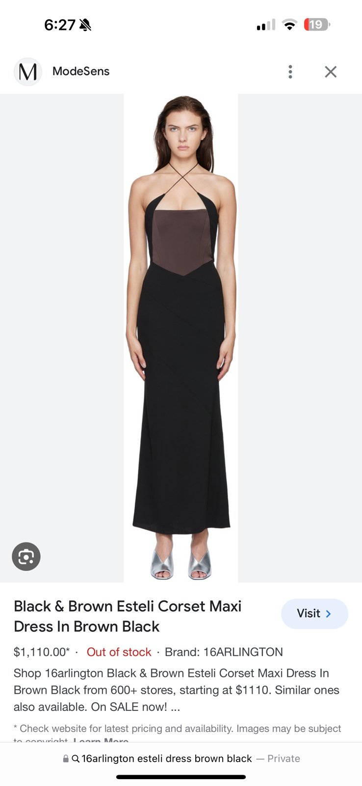 16Arlington Esteli halterneck panelled crepe dress