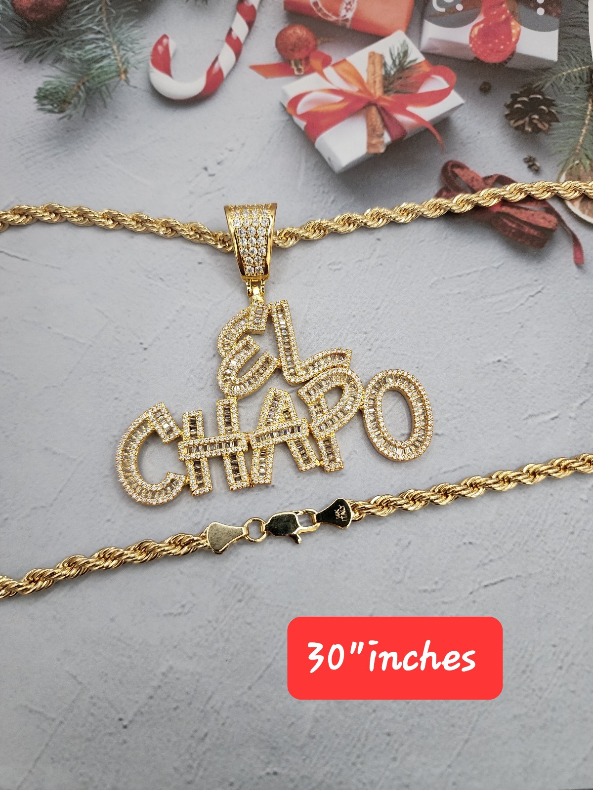 Fashion men's necklace gold plated 14k stamped