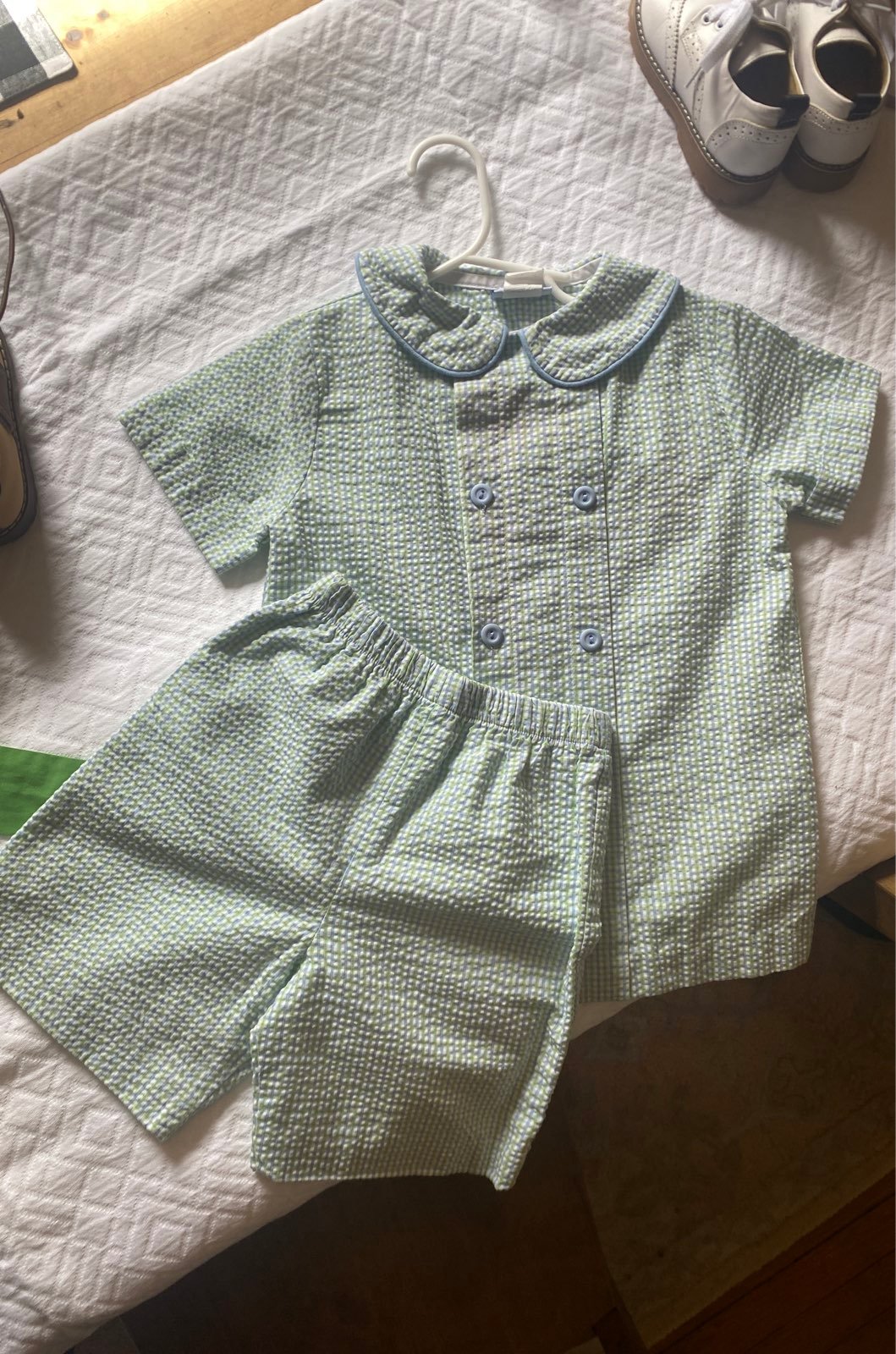 Bailey Boys Boys short set with peter pan collar