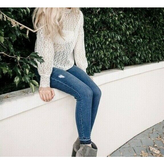 Spanx Distressed Ankle Skinny Jeans SZ X-Small