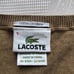 Lacoste Vintage Cashmere Blend Tan/Khaki V-Neck Soft Sweater Unisex Size 5 (M)