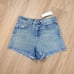 NWT EB DENIM High Waisted Raw Hem Perfect Shorts in Daphne Size 27