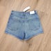 NWT EB DENIM High Waisted Raw Hem Perfect Shorts in Daphne Size 27
