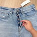 NWT EB DENIM High Waisted Raw Hem Perfect Shorts in Daphne Size 27