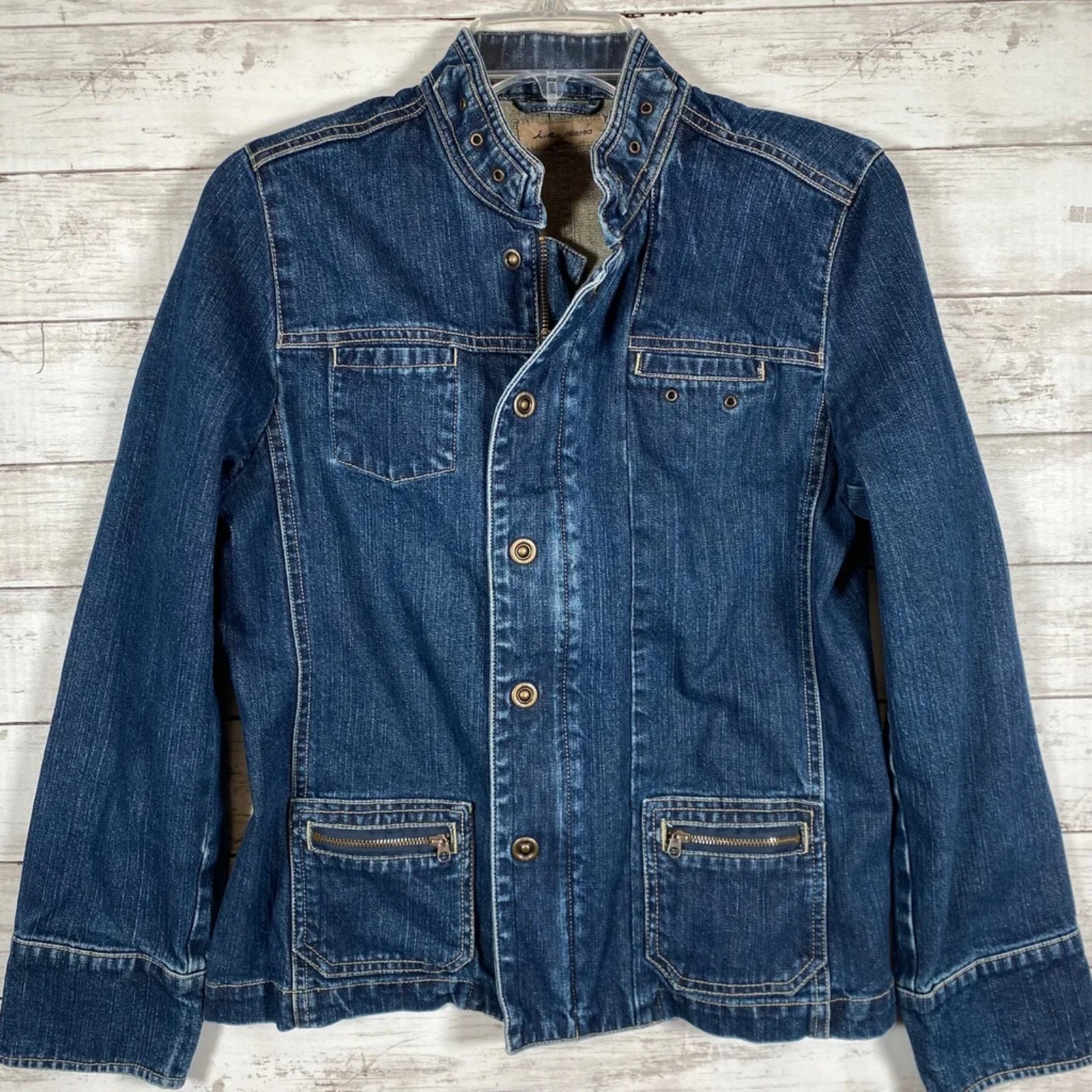 blue denim jacket