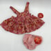Build a Bear Vtg Pinafore PINK Dress Panties Flower Floral Clothes Summer W Tags