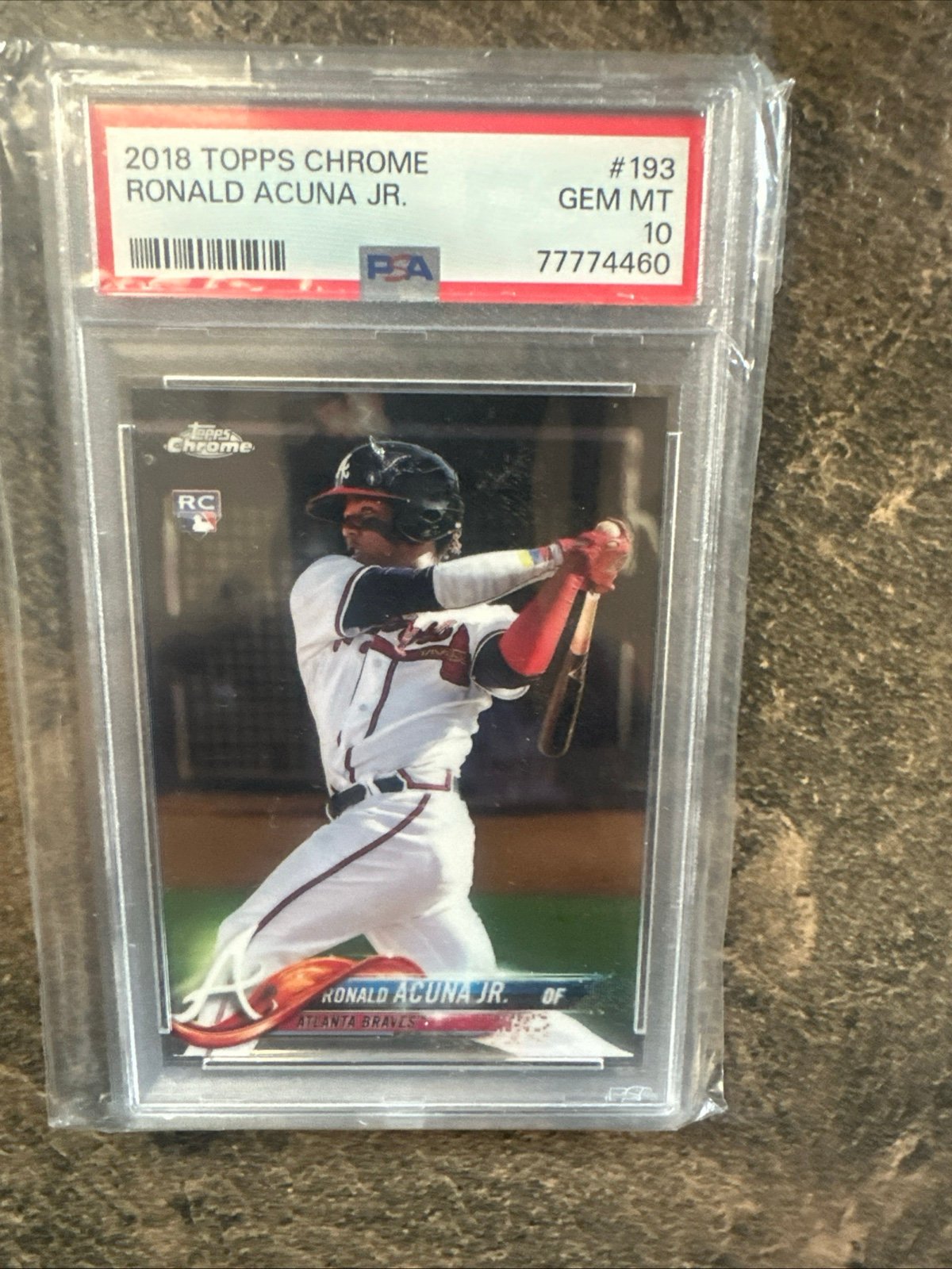 Ronald Acuna PSA 10 Rookie Card - 2018 Topps Chrome - #193 Atlanta Braves