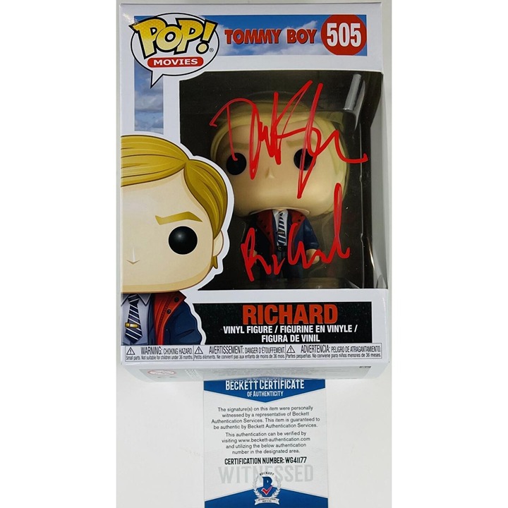 DAVID SPADE SIGNED TOMMY BOY FUNKO POP VINYL 505 RICHARD AUTOGRAPH COMEDY BAS 77