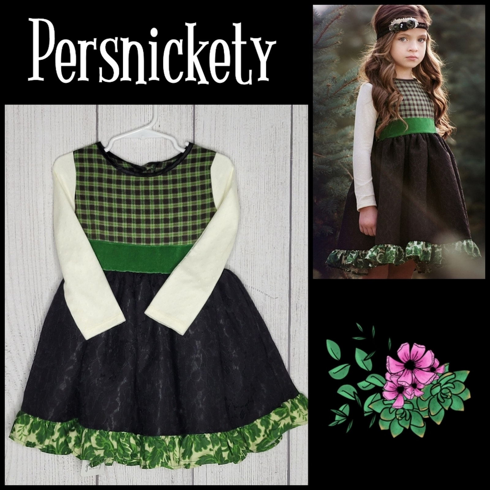 Persnickety Plaid Lexi Dress, NWT, size 3 years