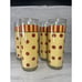 Gail Pittman Siena Tom Collins Highball Glass MCM Polka Dot Stripes SET OF 4