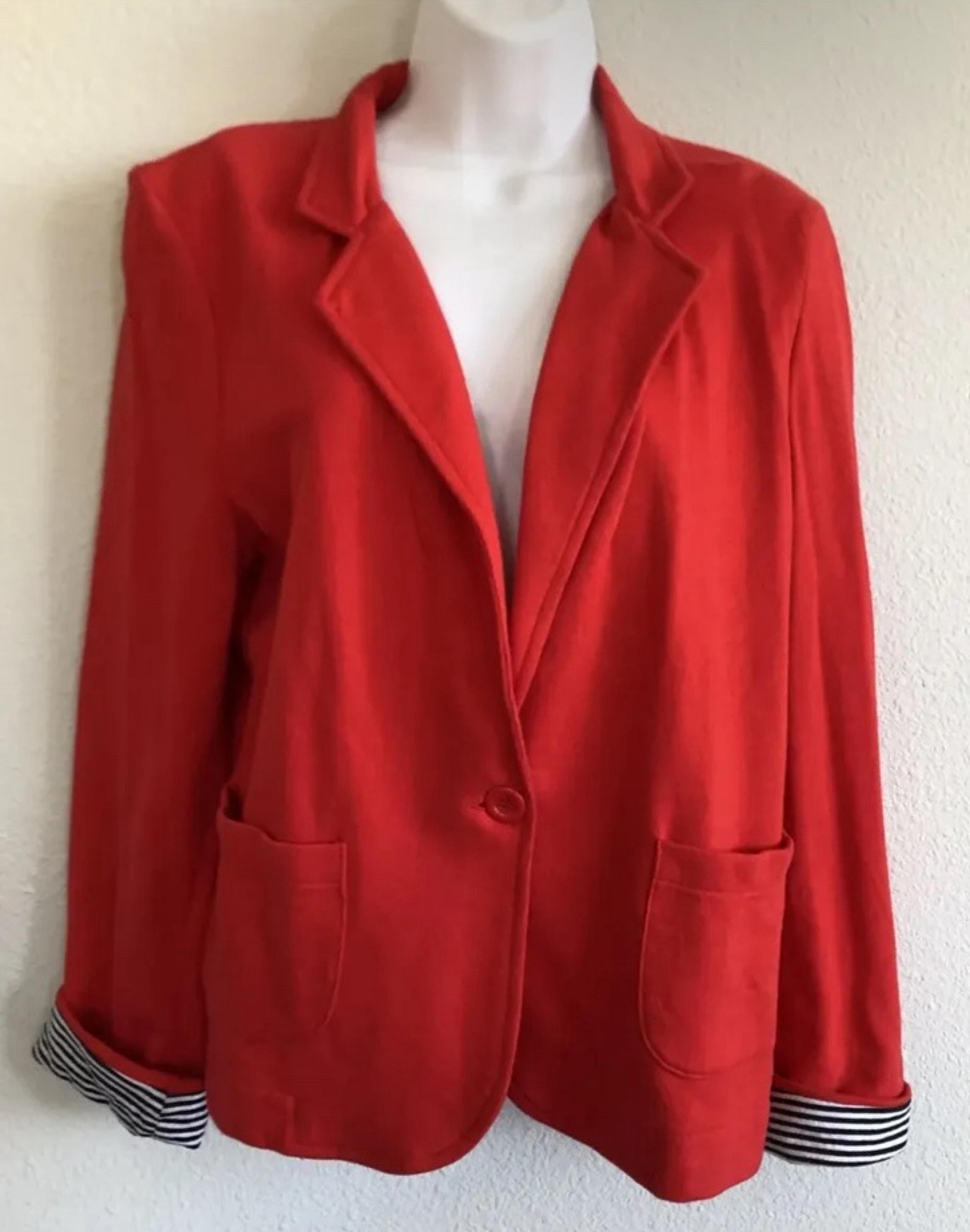 Women’s red jersey blazer size L