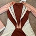 L*Space Mod One Piece Full Swimsuit Melon Brown Ivory Size 10 NWT Zip Up