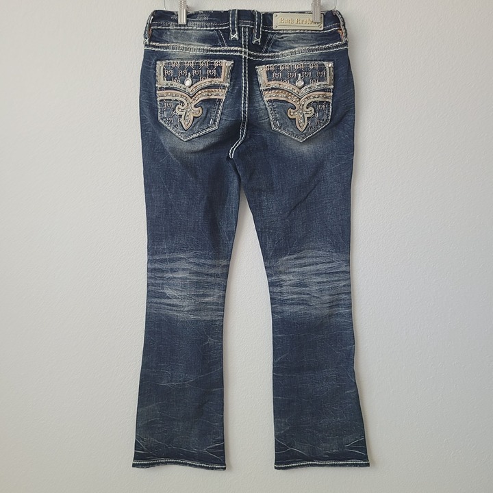 Rock Revival Womens Danika Easy Boot Jeans Size 28x32 Blue