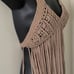 Fringe Knitted Halter Top Taupe!