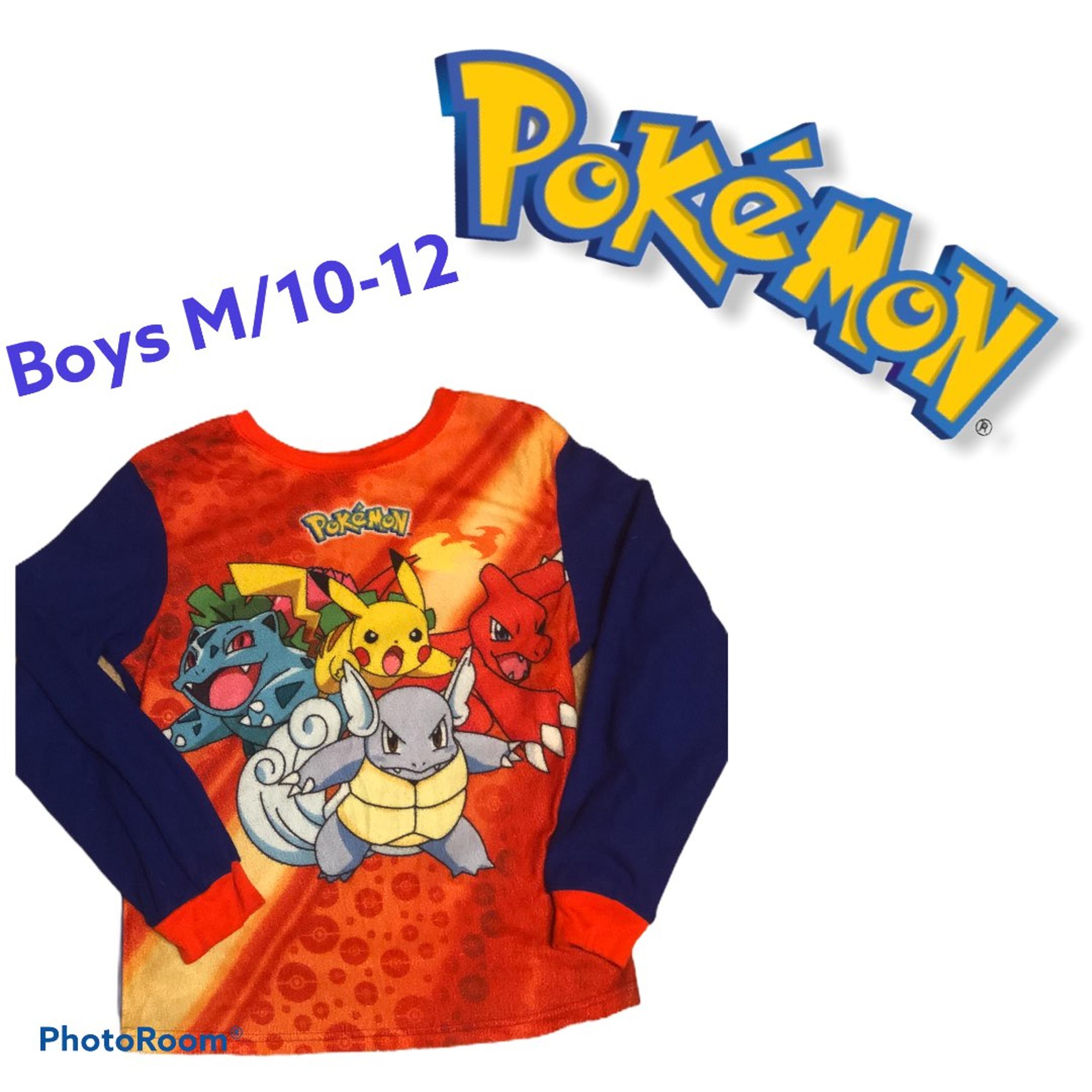 POKEMON FLEECE LONG SLEEVE TOP SZ M