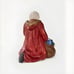 Vtg Kneeling Santa Praying Ceramic Statue Nativity Figure