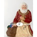 Vtg Kneeling Santa Praying Ceramic Statue Nativity Figure