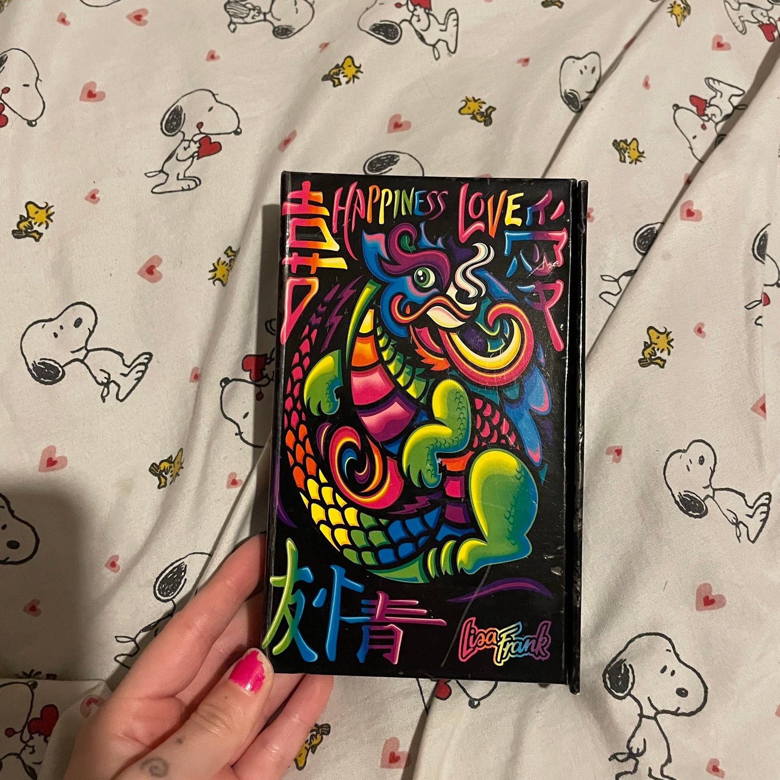 Vintage RARE LISA FRANK DRAGON HAPPINESS & LOVE Planner Organizer USED