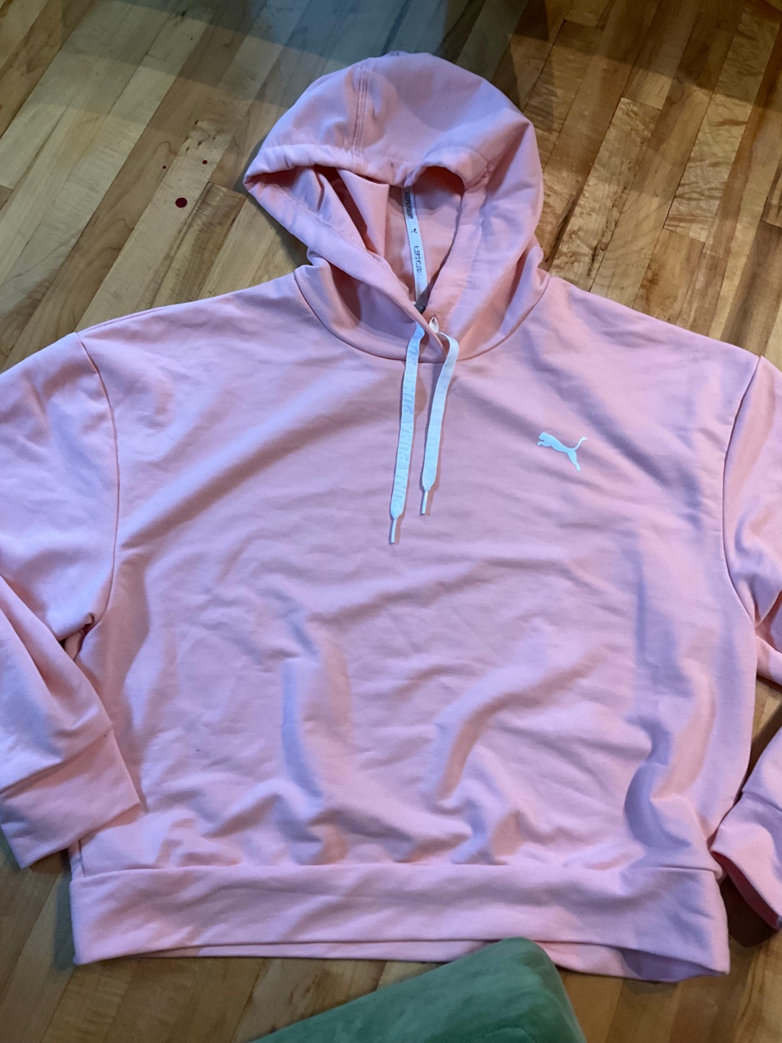 Baby pink puma hooded hoodie sweater sz small woman’s