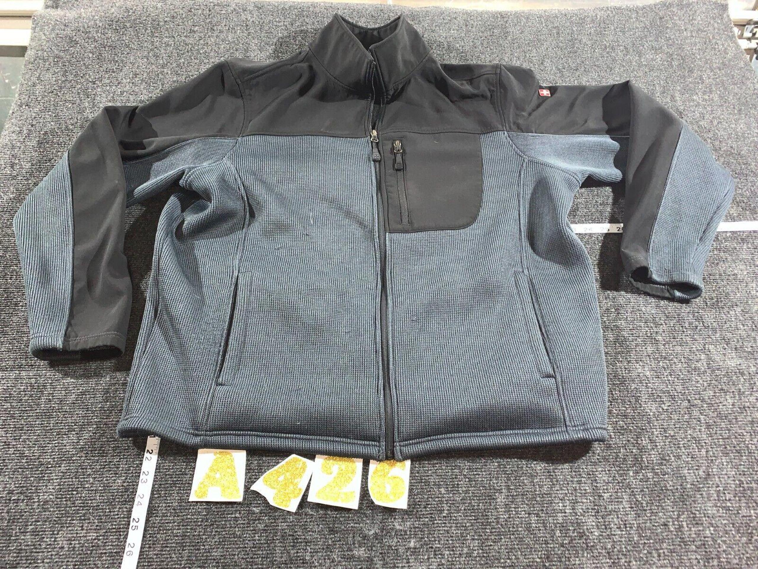SWISSTECH MENS FULL ZIP GRAY JACKET SIZE LARGE (42-44) SWISS+TECH ZIPPER POCKET