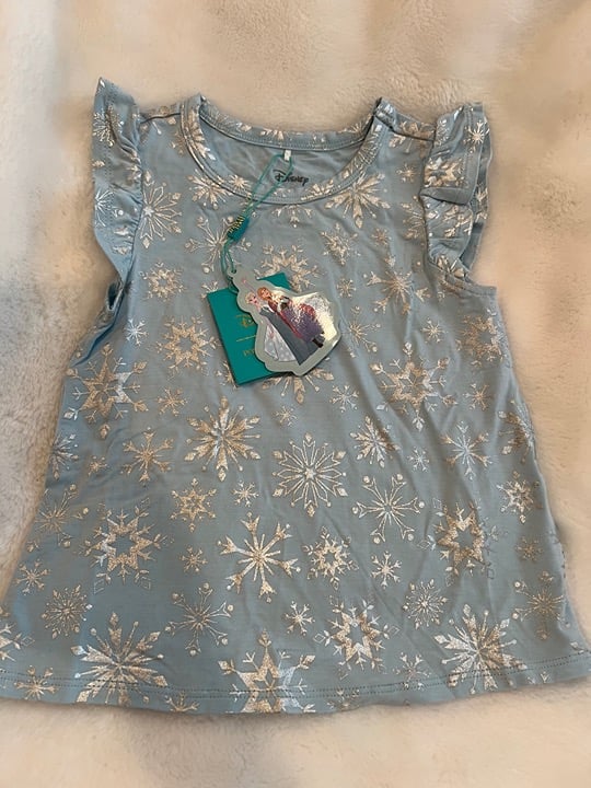 Posh Peanut Disney Frozen Elsa Snowflake Ruffled Tee Size 3/4