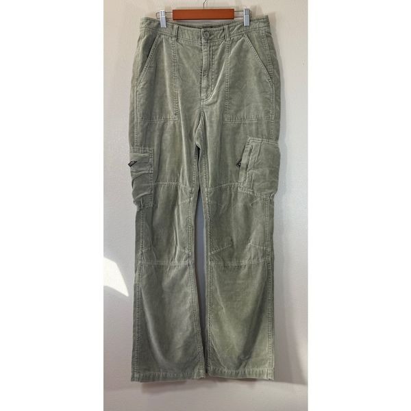 NWT ~ Sundance Women’s Lightweight Olive Cotton Soft Velvet Cargo Pants Size 6