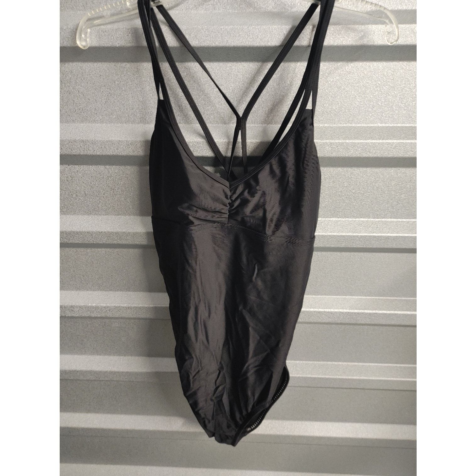 Speedo Womens Swimsuit One Piece Crossback Large Black NWT