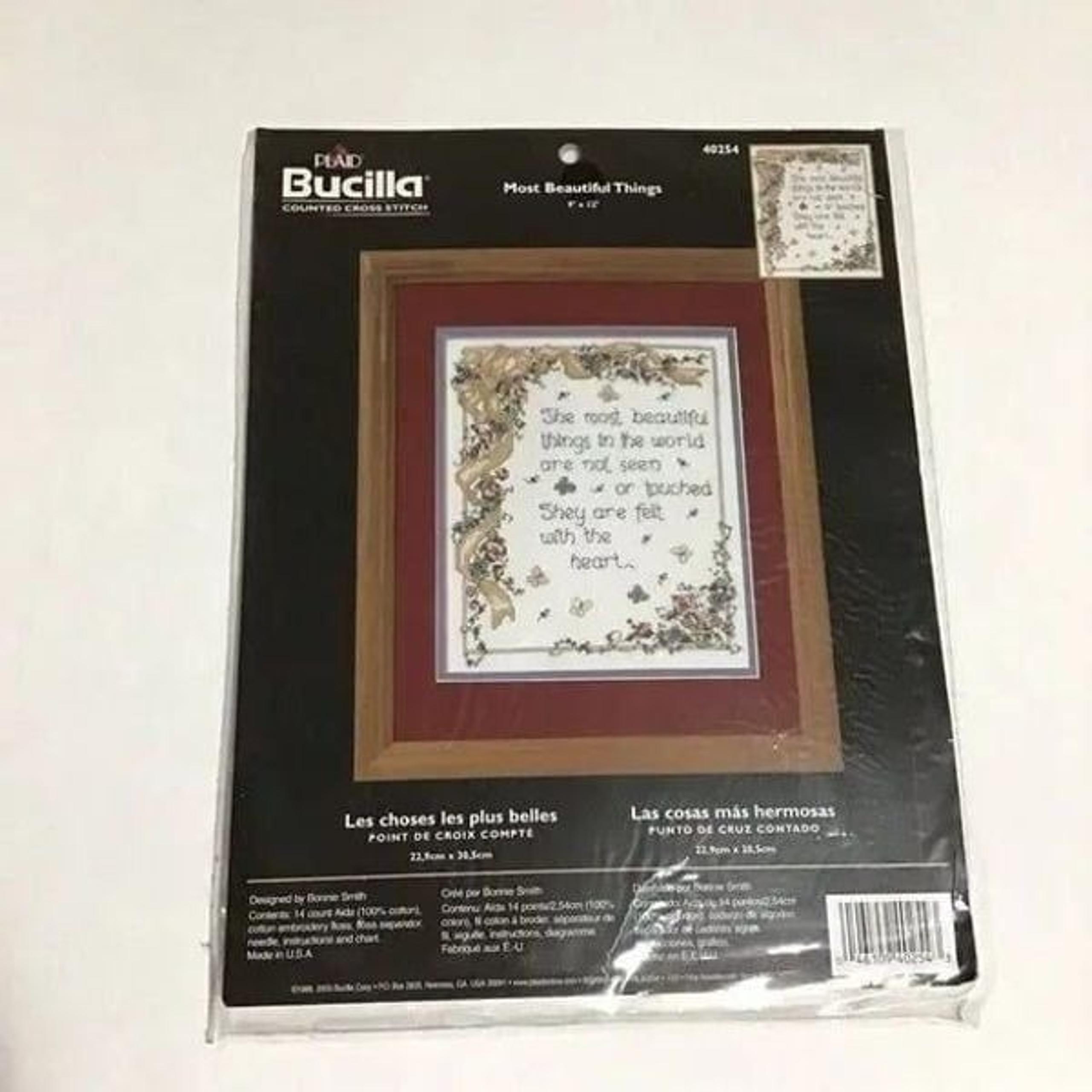 Bucilla Most Beautiful Things Counted Cross Stitch Kit 9x12