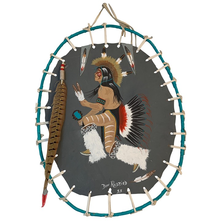 Handpainted Native American-Inspired Wall Art Don Redbird 88 20 x15 9034