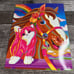 VTG Lisa Frank Rainbow Chaser Folder Colorful Horse & Kitten Design UNPUNCHED