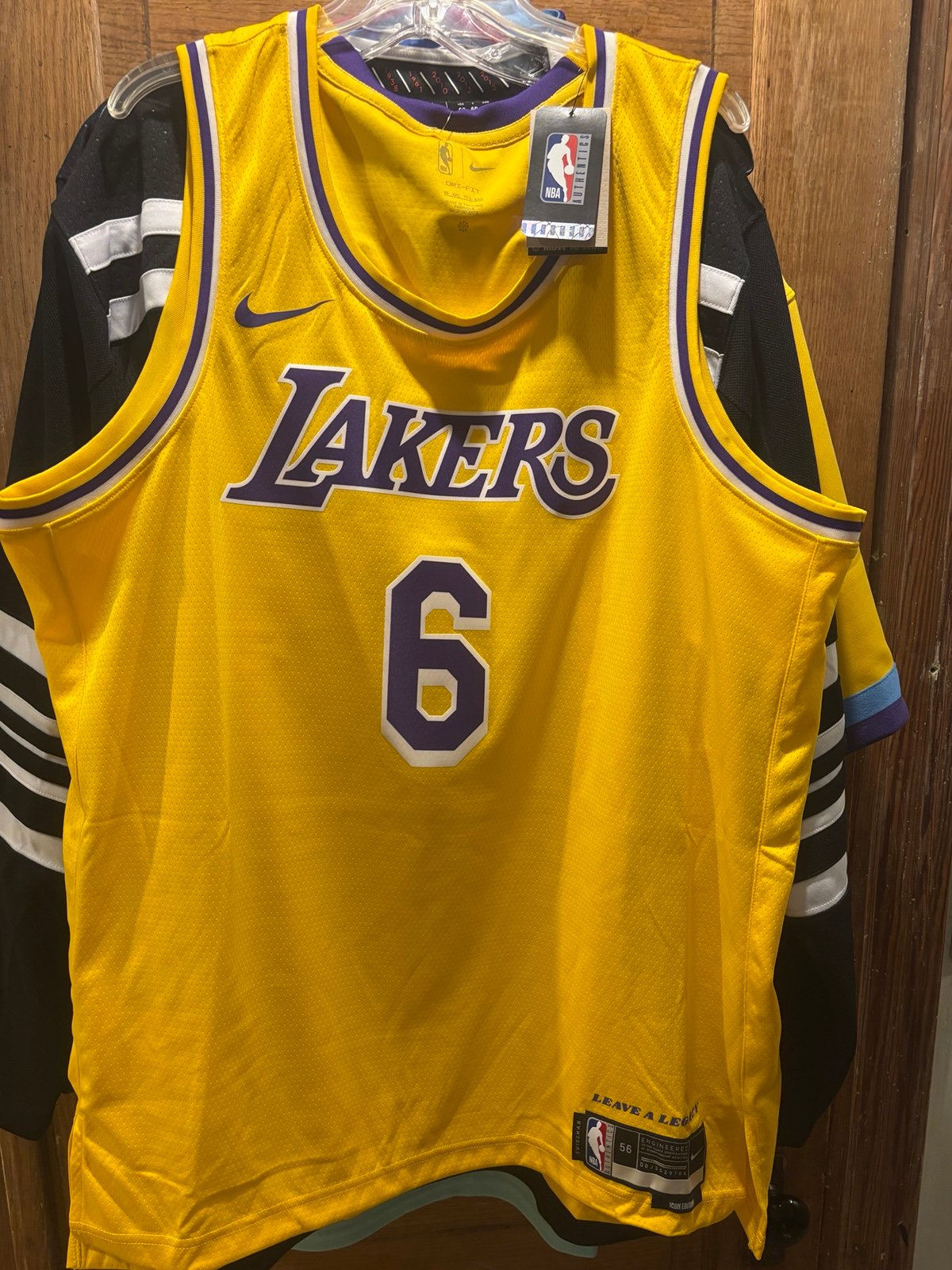 Authentic Lakers Lebron James Jersey brand new XXL 56 nba legacy swingman.