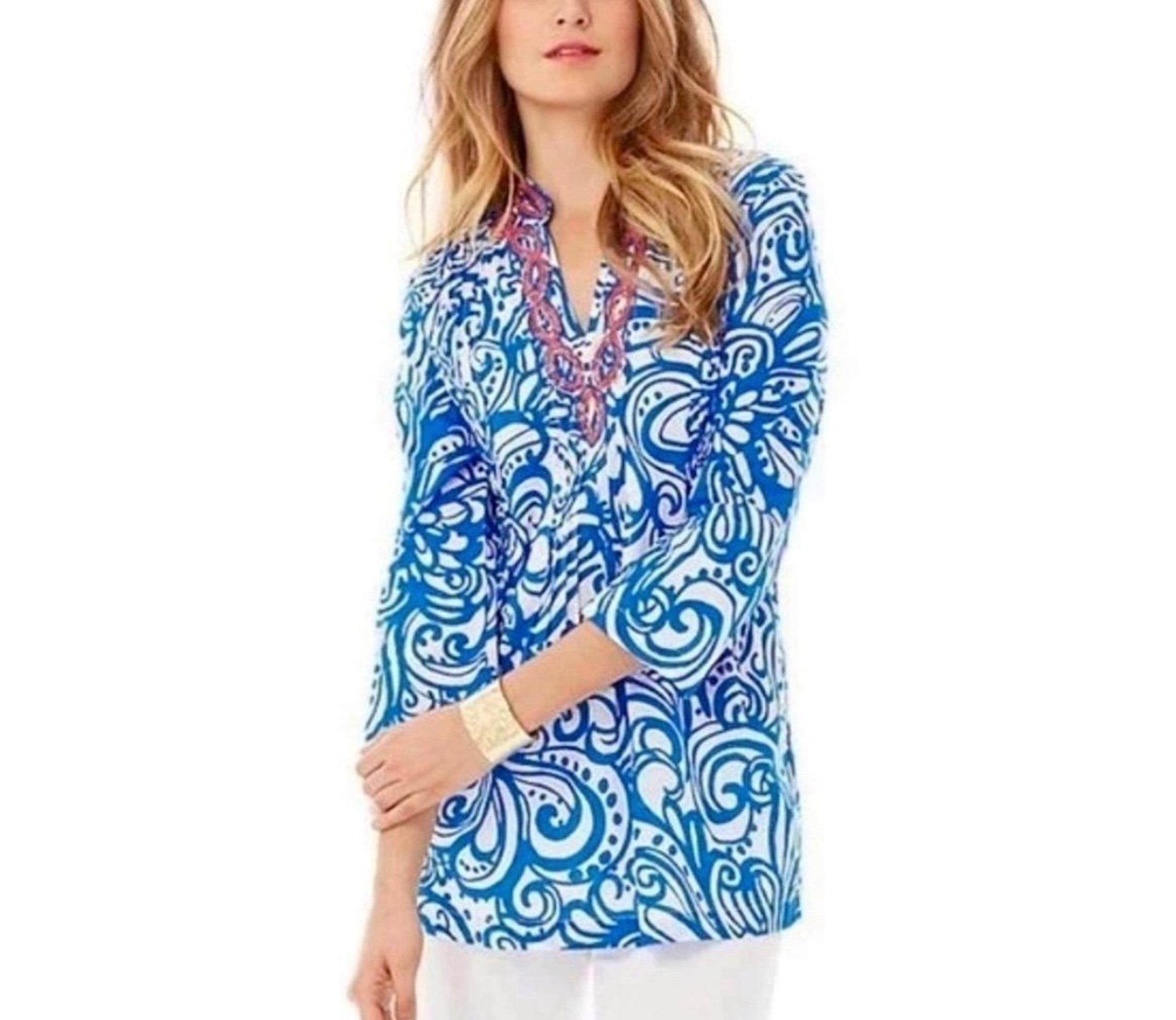 Lilly Pulitzer Sarasota Beaded Tunic Top