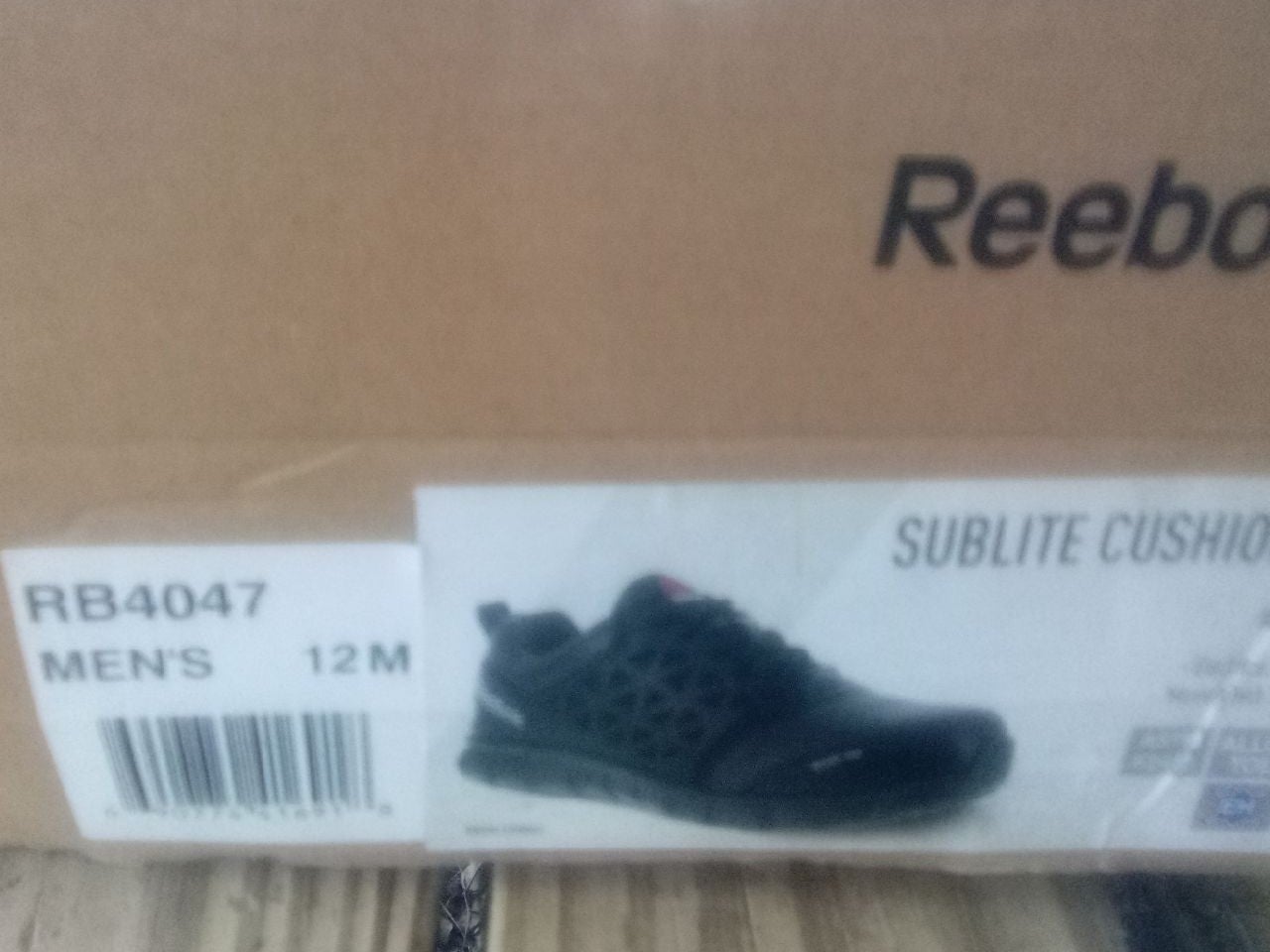 New Black Reebok work shoes RB4047 size