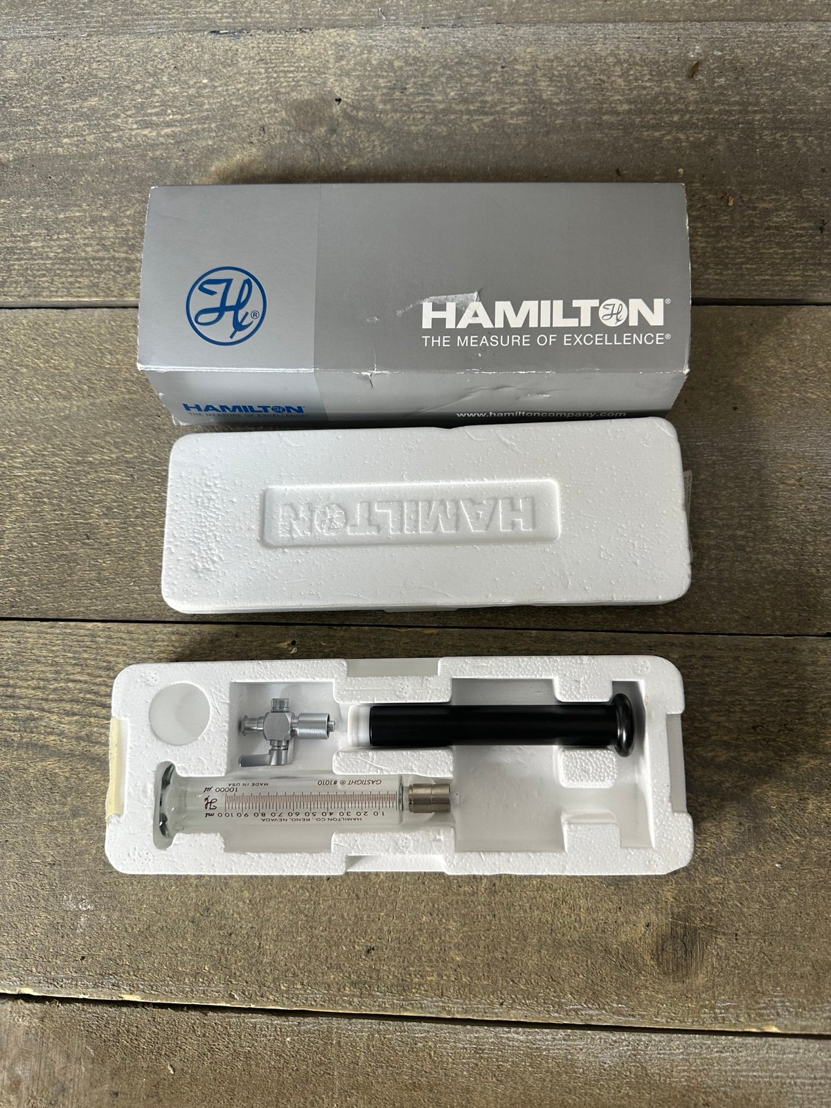 Hamilton 81620 Gastight Instrument Syringe, 1010TLL, 10.0ml rev E