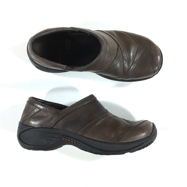 Merrell Encore Eclipse Slip On Shoes Womens Size 6 Brown Leather J66588
