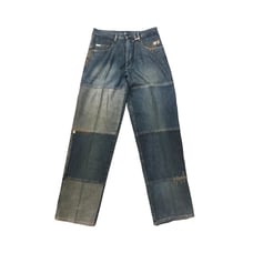 School Of Hard Knocks Patchwork Jeans 90s Pants Baggy Skater Hip Hop 34x36