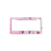 Brand New Universal 2PCS Anime Girl Poof Metal Pink License Plate Frame