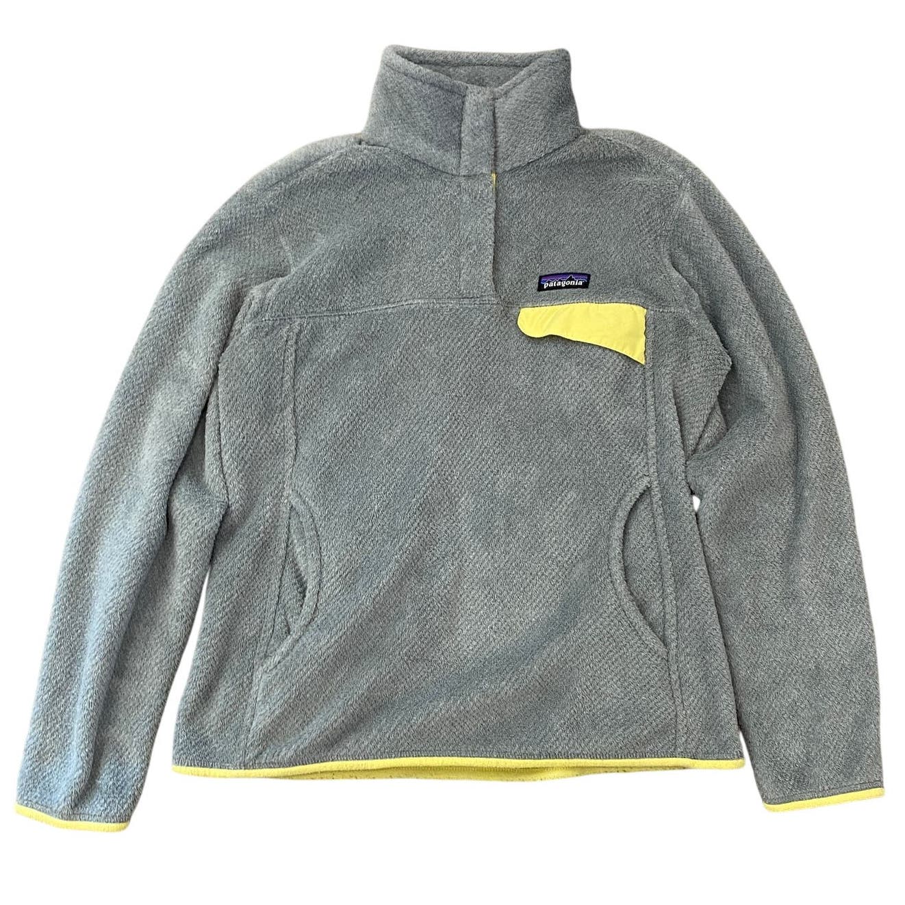 Patagonia Re Tool 1/4 Snap T Polartec Gray Fleece Pullover Women's M Gorpcore