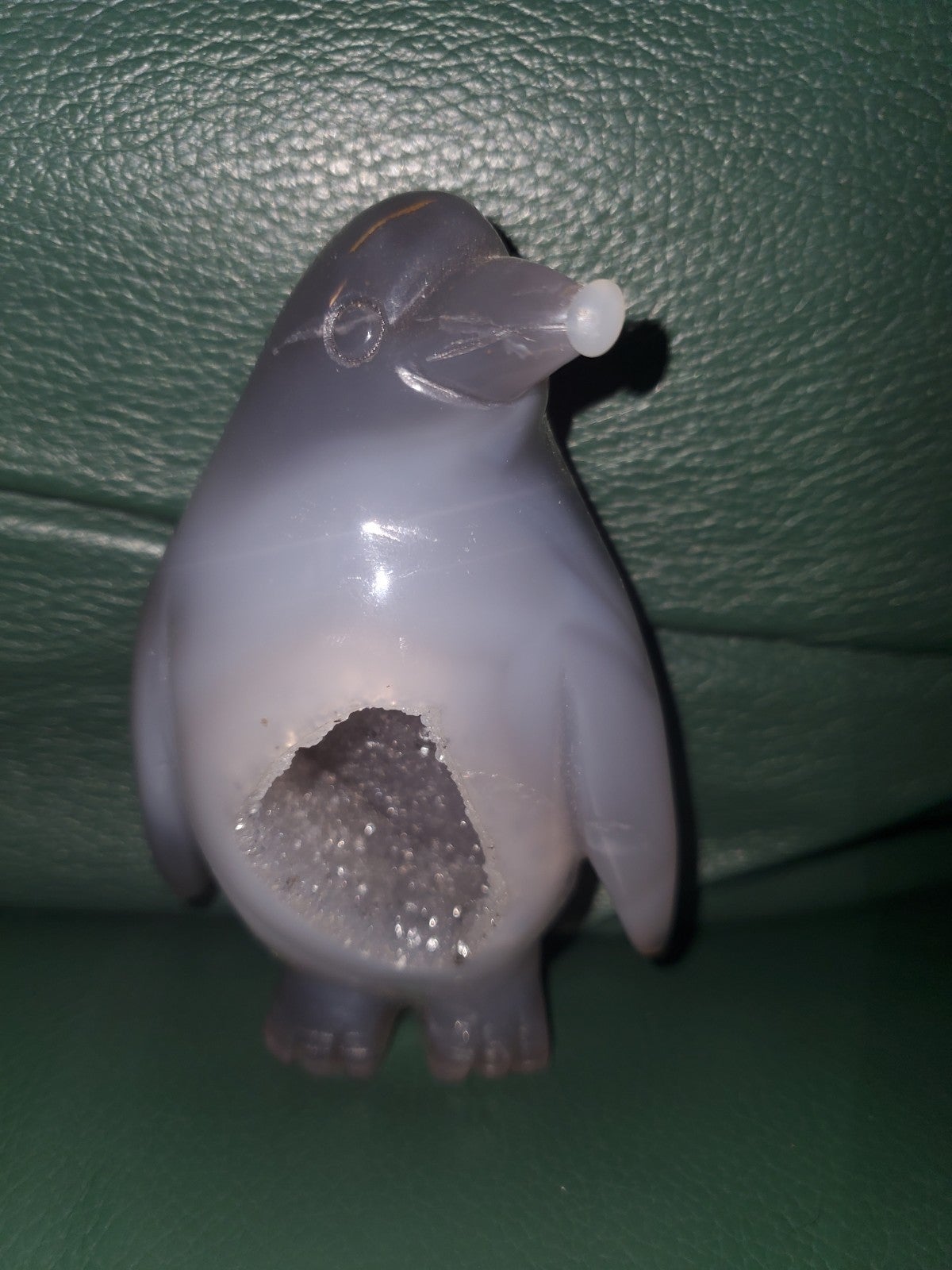 Druzy Agate Penguin w/ gift