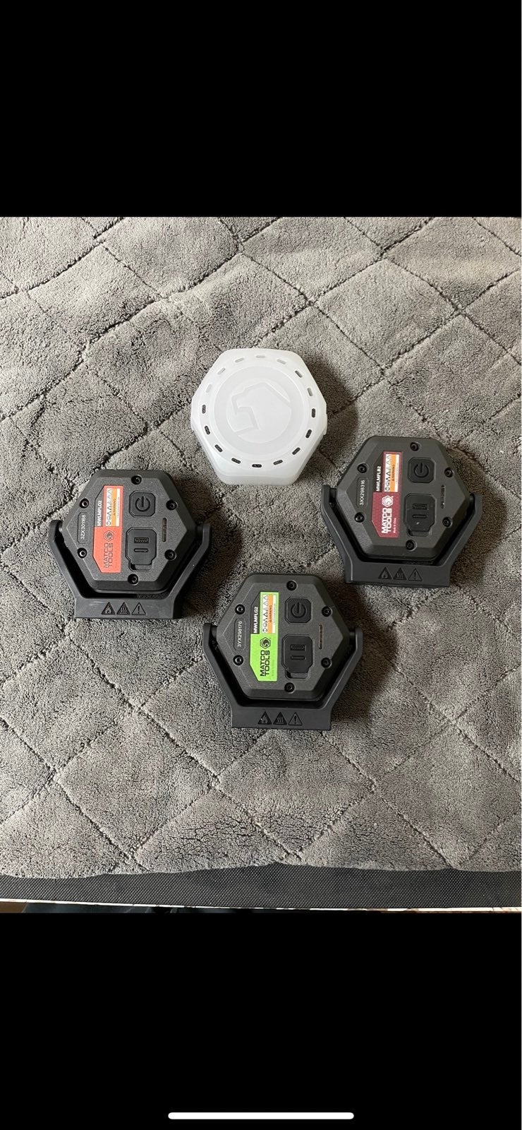 Matco rechargeable mini floods 3 pack, free neck light