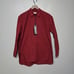 Nili Lotan Yorke Poplin Crimson Red Cotton Button Up XS Preppy Oversized 325