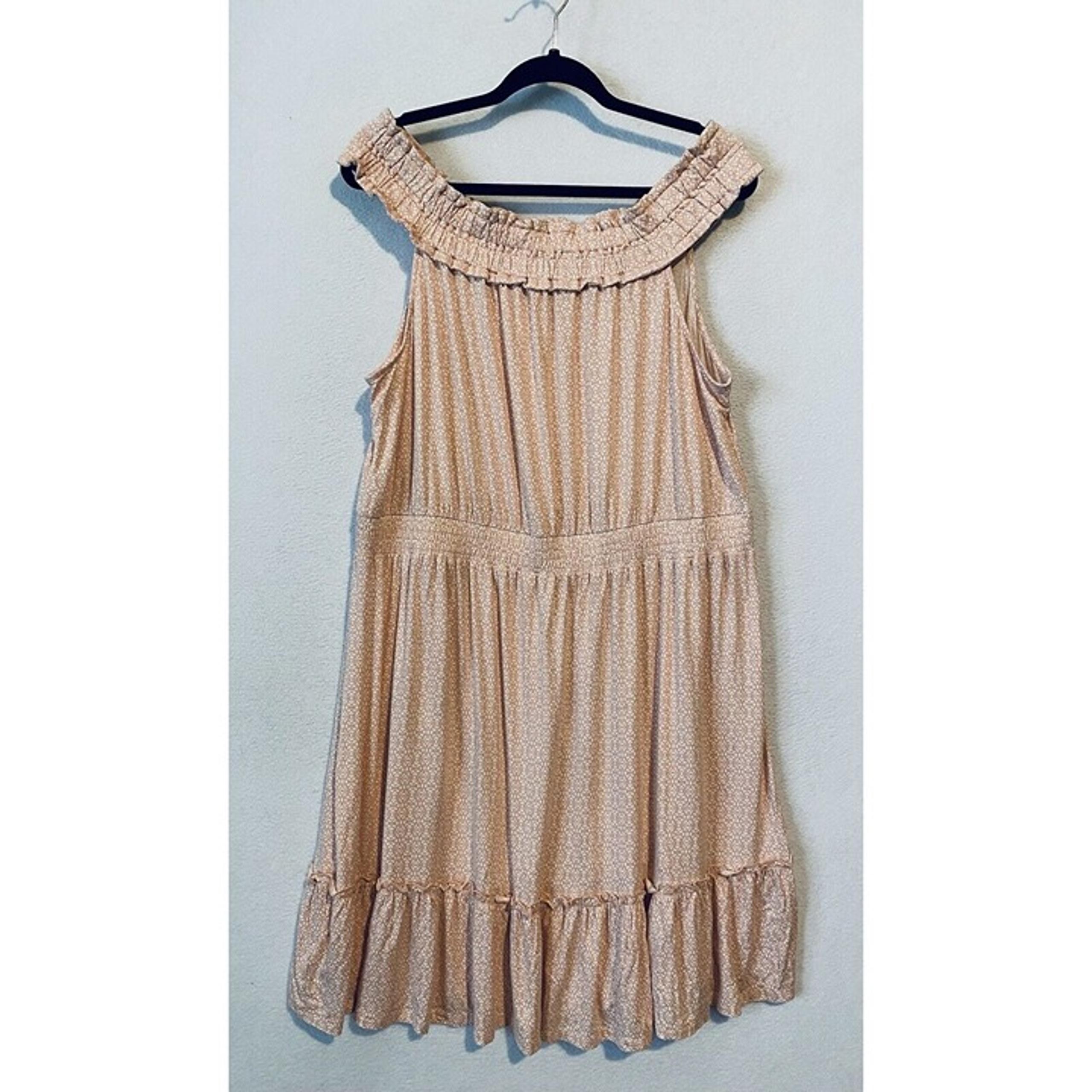 LOFT Beach Dress Womens XL Peachy Off the Shoulder Knit Flowy Beachy Boho